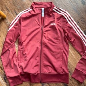 Adidas Burgundy Zip-Up Jacket